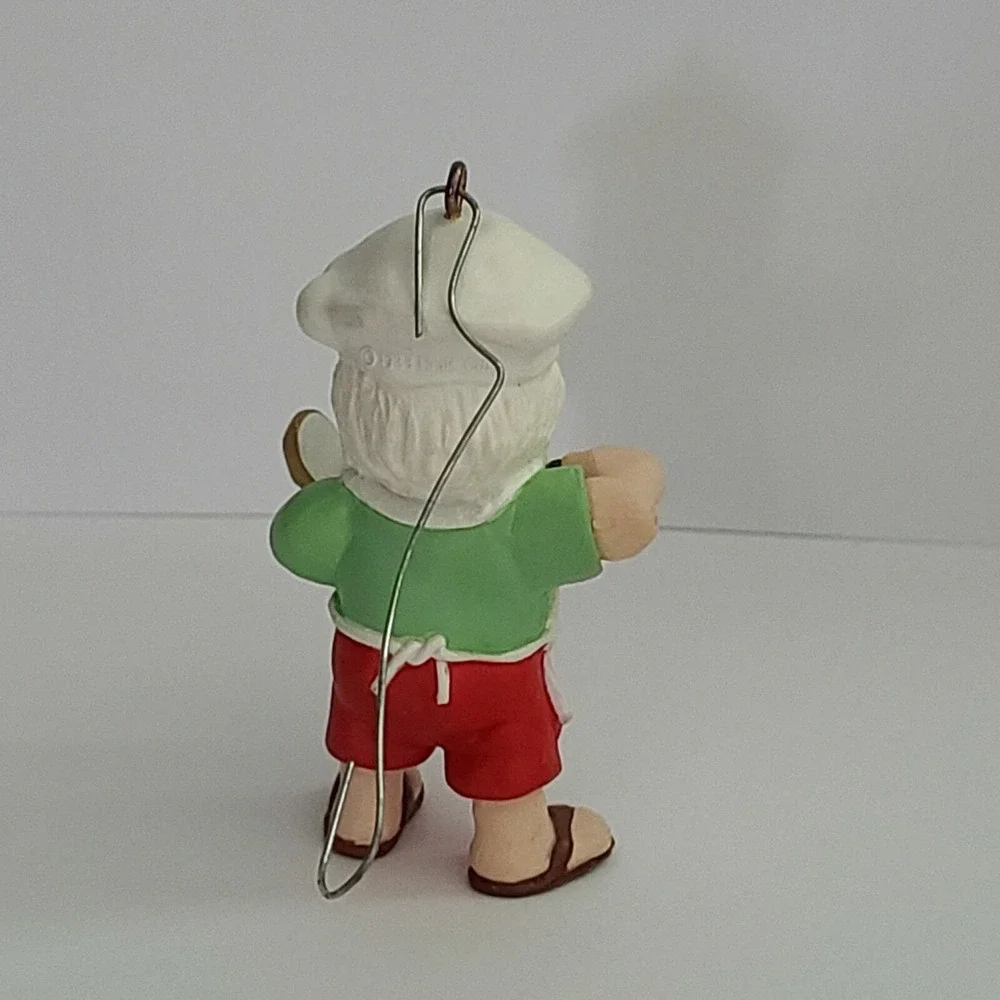 Hallmark 1988 Kiss The Claus Keepsake Christmas‎ Tree Ornament Barbeque santa
